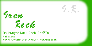 iren reck business card